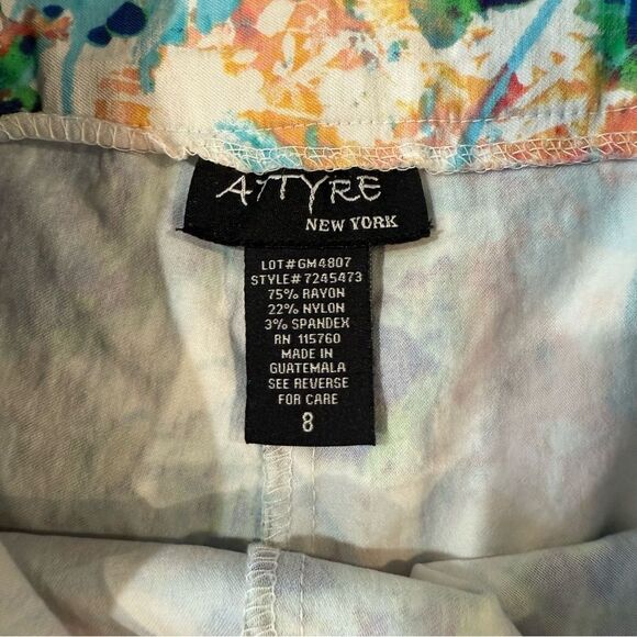 Attyre Skort Set of 2 Blue Floral Yellow  Pocket Tennis Golf Pickleball SZ 8 - Picture 10 of 11